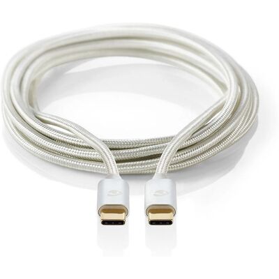 Nedis USB Kaapeli - 1m Hopea USB 2.0 USB-C Nedis USB Kaapeli - 1m Hopea USB 2.0 USB-C