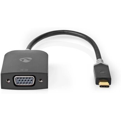 Adaptateur USB-C Nedis - 1920x1200 - VGA - Anthracite - Publicité Adaptateur USB-C Nedis - 1920x1200 - VGA - Anthracite - Publicité