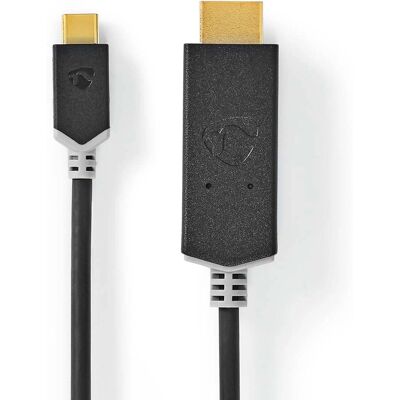 Nedis CCBW64655AT10 Adaptateur de Câble Vidéo - 4K HDMI 1m USB-C Nedis CCBW64655AT10 Adaptateur de Câble Vidéo - 4K HDMI 1m USB-C