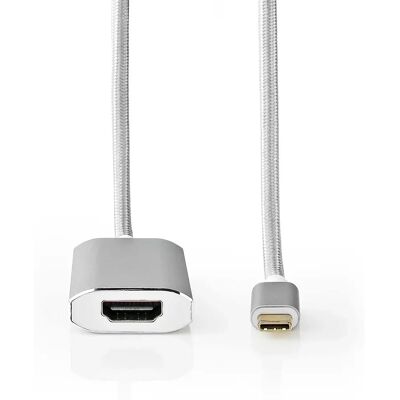 Nedis Silver 2m HDMI Typ A USB Typ-C Videoadapter Nedis Silver 2m HDMI Typ A USB Typ-C Videoadapter
