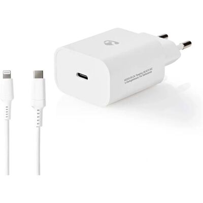 Nedis Trådlös Laddare - 20W Power Delivery Kompakt Vit Nedis Trådlös Laddare - 20W Power Delivery Kompakt Vit