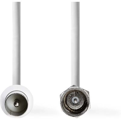 Câble coaxial Nedis 5m - F-Type IEC Blanc Câble coaxial Nedis 5m - F-Type IEC Blanc