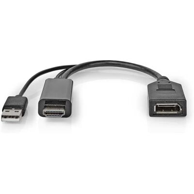 Nedis Videokabeladapter - DisplayPort HDMI USB - Zwart Nedis Videokabeladapter - DisplayPort HDMI USB - Zwart