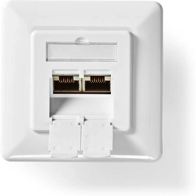 Nedis Modell CCBW89250IV Wandsteckdose - Netzwerk, CAT6a, Weiß Nedis Modell CCBW89250IV Wandsteckdose - Netzwerk, CAT6a, Weiß