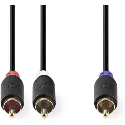 Nedis CABW24000AT30 - 3 m RCA Subwoofer Kabel Nedis CABW24000AT30 - 3 m RCA Subwoofer Kabel