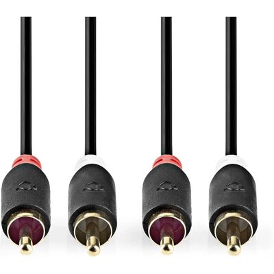 Nedis Modell CABW24200AT05 - 0,5 m Stereo RCA Audiokabel Nedis Modell CABW24200AT05 - 0,5 m Stereo RCA Audiokabel