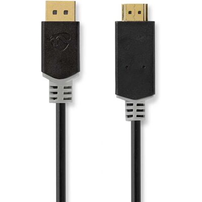 Nedis DisplayPort-kabel - 4K@30Hz - 1m - Svart Nedis DisplayPort-kabel - 4K@30Hz - 1m - Svart