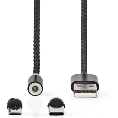 Nedis USB-kaapeli - USB 2.0 - 2 m - Musta - USB-kaapeli Nedis USB-kaapeli - USB 2.0 - 2 m - Musta - USB-kaapeli
