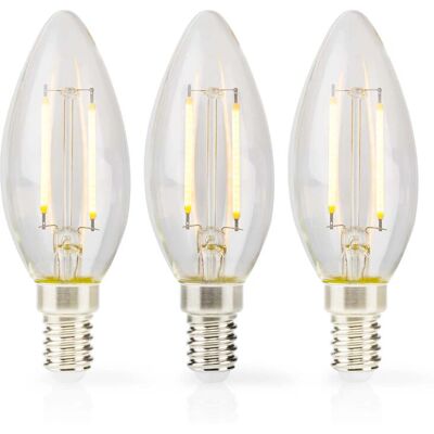 Nedis LBFE14C351P3 LED bulb - Warm white - 2 W - E14 - Candle - 3 pcs Nedis LBFE14C351P3 LED bulb - Warm white - 2 W - E14 - Candle - 3 pcs