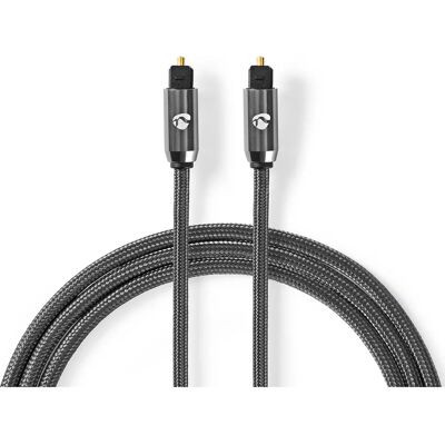 Nedis Gun Metal Grau 5m TOSLINK Audiokabel Nedis Gun Metal Grau 5m TOSLINK Audiokabel