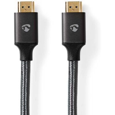 Nedis HDMI-kaapeli 5m Ultra High Speed - Musta Nedis HDMI-kaapeli 5m Ultra High Speed - Musta