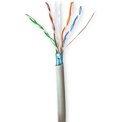 Nedis 50 m Cat6 F/UTP Verkkokaapeli - Sisäkäyttö, Harmaa Nedis 50 m Cat6 F/UTP Verkkokaapeli - Sisäkäyttö, Harmaa