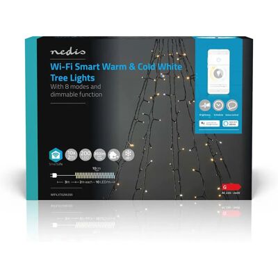 Nedis SmartLife Cadeia de Luzes LED Decorativas Wi-Fi - Branca Quente a Fria Nedis SmartLife Cadeia de Luzes LED Decorativas Wi-Fi - Branca Quente a Fria
