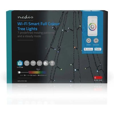 Nedis Marca Modelo Luces Decorativas RGB Wi-Fi para Exteriores - Iluminación Nedis Marca Modelo Luces Decorativas RGB Wi-Fi para Exteriores - Iluminación