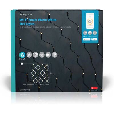 Nedis Chaîne Lumineuse Décorative Sans Fil - Blanc Chaud - Éclairage Intelligent - Publicité Nedis Chaîne Lumineuse Décorative Sans Fil - Blanc Chaud - Éclairage Intelligent - Publicité