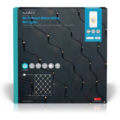 Nedis WIFILXN01W400 Cadena de Luces Inteligente - Decoración Nedis WIFILXN01W400 Cadena de Luces Inteligente - Decoración