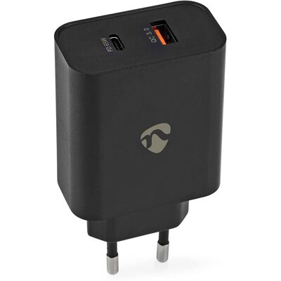 Nedis Carregador Rápido Sem Fio - 65W USB-C & USB-A - Preto Nedis Carregador Rápido Sem Fio - 65W USB-C & USB-A - Preto