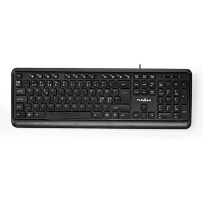 Nedis-tangentbord - Svart - QWERTY Multimedia 104 Tangenter Nedis-tangentbord - Svart - QWERTY Multimedia 104 Tangenter