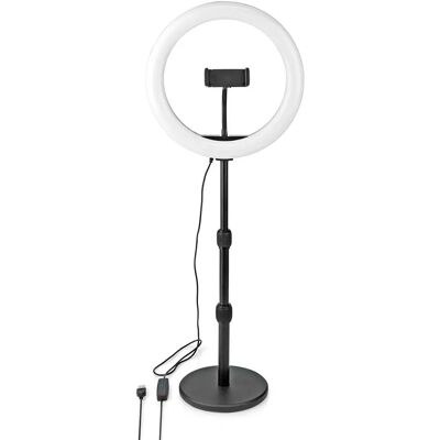 Nedis 10 tuuman rengasvalo - 120 LED, Säätöjalusta, USB Nedis 10 tuuman rengasvalo - 120 LED, Säätöjalusta, USB