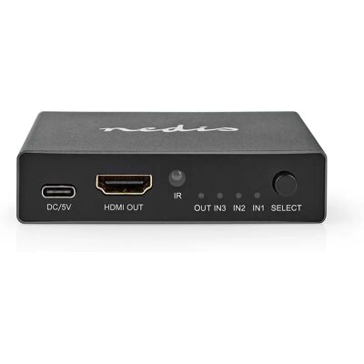 Nedis HDMI kytkin - 3-portti 8K HDMI 2.1 - Musta Nedis HDMI kytkin - 3-portti 8K HDMI 2.1 - Musta