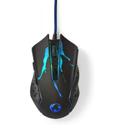 Souris Gaming Nedis GMWD210BK - 3600 DPI - USB droitier - Filaire - Publicité Souris Gaming Nedis GMWD210BK - 3600 DPI - USB droitier - Filaire - Publicité