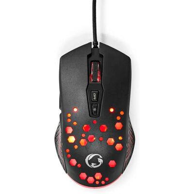 Souris Gaming Nedis - 7200 DPI, 7 Boutons, Filaire - Droitier - Publicité Souris Gaming Nedis - 7200 DPI, 7 Boutons, Filaire - Droitier - Publicité