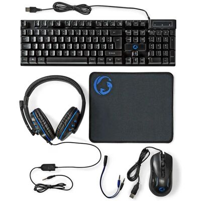 Nedis Gaming Combo Kit - Nero - QWERTY - 5-in-1 Nedis Gaming Combo Kit - Nero - QWERTY - 5-in-1
