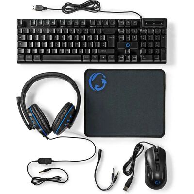 Nedis Gaming Combo Kit - 5-in-1 - Zwart - Gaming Accessoires Nedis Gaming Combo Kit - 5-in-1 - Zwart - Gaming Accessoires