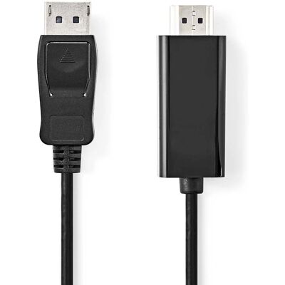 Nedis DisplayPort HDMI-kaapeli - 3m, 4K@30Hz Nedis DisplayPort HDMI-kaapeli - 3m, 4K@30Hz
