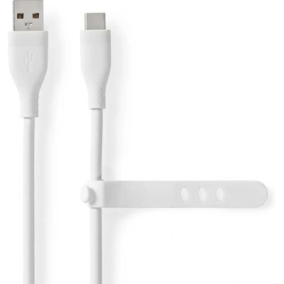 Nedis USB-kaapeli - 1,5m - Valkoinen - USB 2.0 - Pyöreä Nedis USB-kaapeli - 1,5m - Valkoinen - USB 2.0 - Pyöreä