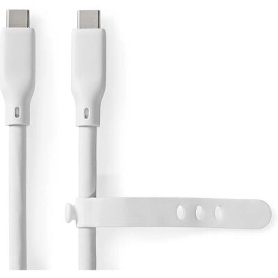Nedis USB-kabel - 1,5 m, Vit, USB 3.2 Gen 1 - USB-C - 60W - 4K - 5Gbps - Nickelpläterad Nedis USB-kabel - 1,5 m, Vit, USB 3.2 Gen 1 - USB-C - 60W - 4K - 5Gbps - Nickelpläterad