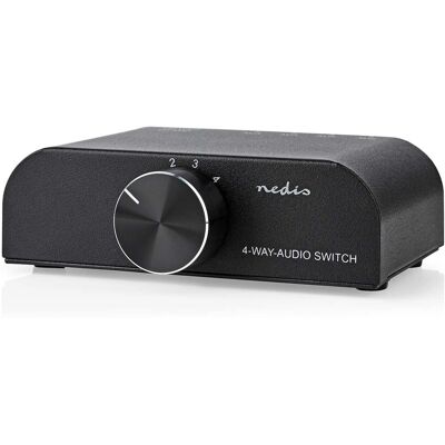 Interrupteur audio Nedis 4 ports - RCA stéréo & 3.5mm - Publicité Interrupteur audio Nedis 4 ports - RCA stéréo & 3.5mm - Publicité