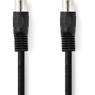 Nedis CAGL20000BK10 Audiokabel - 1m - Schwarz - DIN 5-polig Nedis CAGL20000BK10 Audiokabel - 1m - Schwarz - DIN 5-polig
