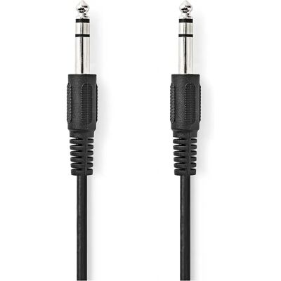 Câble audio Nedis 2m - 6,35mm Male - Noir - Publicité Câble audio Nedis 2m - 6,35mm Male - Noir - Publicité