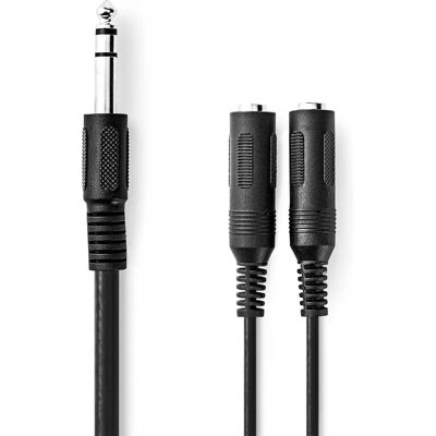 Nedis stereoäänikaapeli - 0,2 m, 6,35 mm, nikkelölt Nedis stereoäänikaapeli - 0,2 m, 6,35 mm, nikkelölt