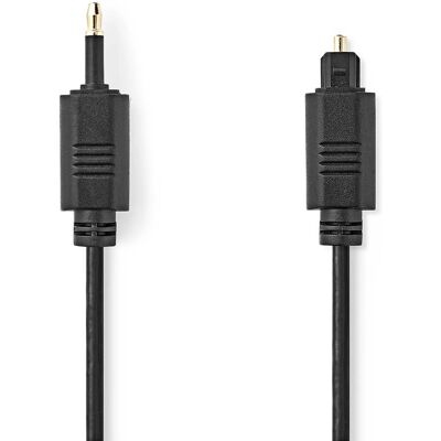 Nedis Audiokabel - 1m - Toslink - Schwarz - Audiokabel Nedis Audiokabel - 1m - Toslink - Schwarz - Audiokabel