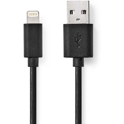Kabel Lightning Nedis - 1m Czarny USB 2.0 Apple Lightning Kabel Lightning Nedis - 1m Czarny USB 2.0 Apple Lightning