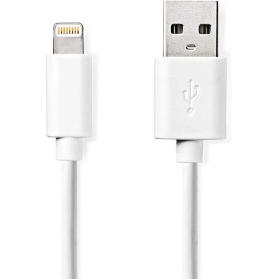 Nedis Lightning Kabel - 1m Vit - USB 2.0 Apple Lightning 8-pin Nedis Lightning Kabel - 1m Vit - USB 2.0 Apple Lightning 8-pin