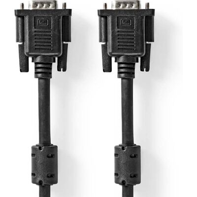 Nedis VGA-kabel - 5m - Nickelbelagd - Svart - Videokabel Nedis VGA-kabel - 5m - Nickelbelagd - Svart - Videokabel