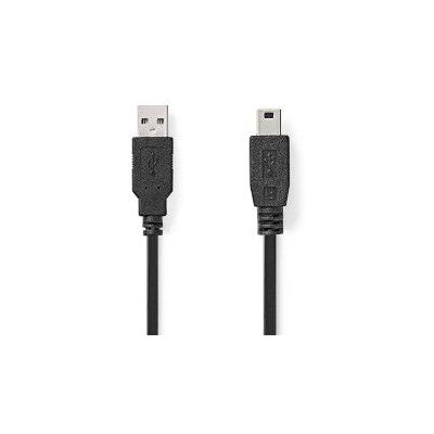 Nedis USB-kaapeli - USB 2.0 - 1 m - Musta - Pyöreä Nedis USB-kaapeli - USB 2.0 - 1 m - Musta - Pyöreä