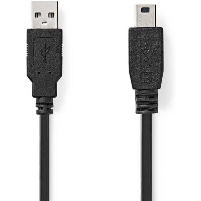 Nedis USB-kaapeli - 2 m - Musta - USB 2.0 - Yhteensopiva PlayStation 3:n kanssa Nedis USB-kaapeli - 2 m - Musta - USB 2.0 - Yhteensopiva PlayStation 3:n kanssa