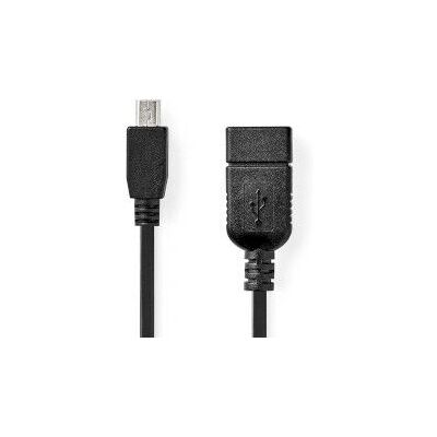 Nedis USB-kaapeli - 0,2 m USB 2.0 Musta Nedis USB-kaapeli - 0,2 m USB 2.0 Musta