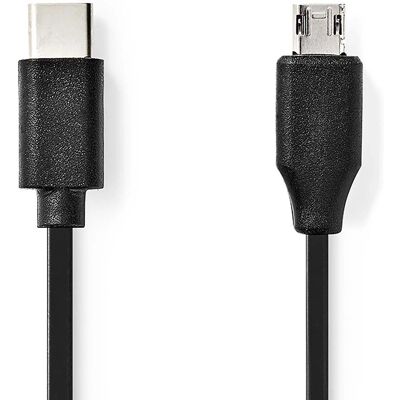 Nedis USB-kaapeli - Micro-USB B ja USB A - 1m - Musta - USB 2.0 Nedis USB-kaapeli - Micro-USB B ja USB A - 1m - Musta - USB 2.0