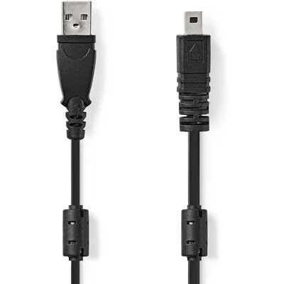 Nedis USB-kaapeli UC-E6 8-pinninen - 2m Musta Nedis USB-kaapeli UC-E6 8-pinninen - 2m Musta
