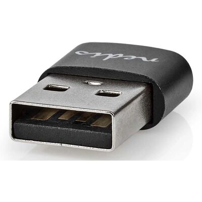 Nedis USB-A auf USB-C Adapter - 480 Mbps, Schwarz Nedis USB-A auf USB-C Adapter - 480 Mbps, Schwarz