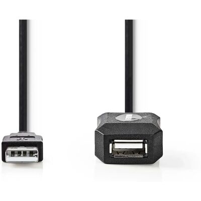 Nedis CCGL60EXTBK200 USB-kabel - 20m Aktiv USB 2.0 Svart Nedis CCGL60EXTBK200 USB-kabel - 20m Aktiv USB 2.0 Svart