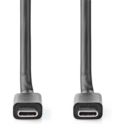 Nedis USB-kabel - USB 3.2 Gen 2x2 - USB-C 100W - 2m - Svart Nedis USB-kabel - USB 3.2 Gen 2x2 - USB-C 100W - 2m - Svart