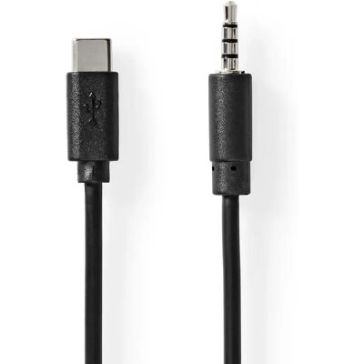Nedis USB-C äänikasettoliitäntä - 1m Musta Nedis USB-C äänikasettoliitäntä - 1m Musta