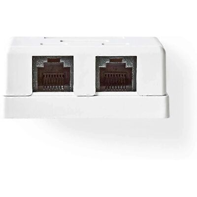Nedis Netzwerk-Wandbox - Wandmontage 2-Port CAT6 UTP Gigabit-Netzwerkbox Nedis Netzwerk-Wandbox - Wandmontage 2-Port CAT6 UTP Gigabit-Netzwerkbox