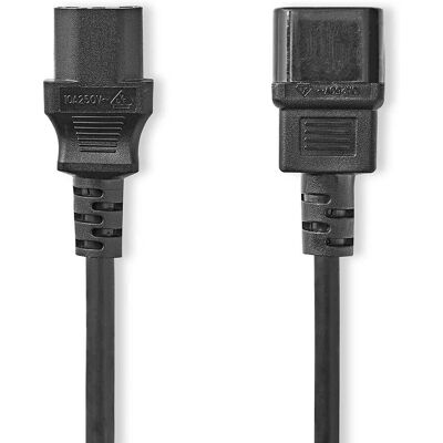 Câble d'alimentation Nedis - 2m IEC-320-C14 à IEC-320-C13 Connecteur - Publicité Câble d'alimentation Nedis - 2m IEC-320-C14 à IEC-320-C13 Connecteur - Publicité
